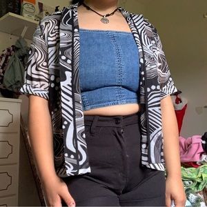 Fitted sheer cover up top